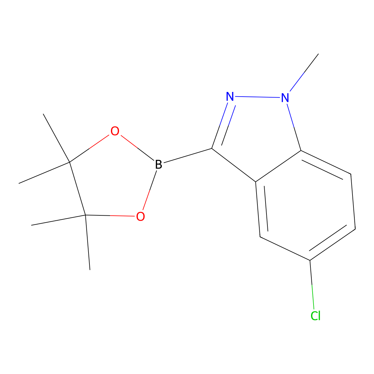 5-Chloro-1-methyl-3-(4,4,5,5-tetramethyl-1,3,2-dioxaborolan-2-YL)-indazole molecular structure, CAS 2377610-32-5