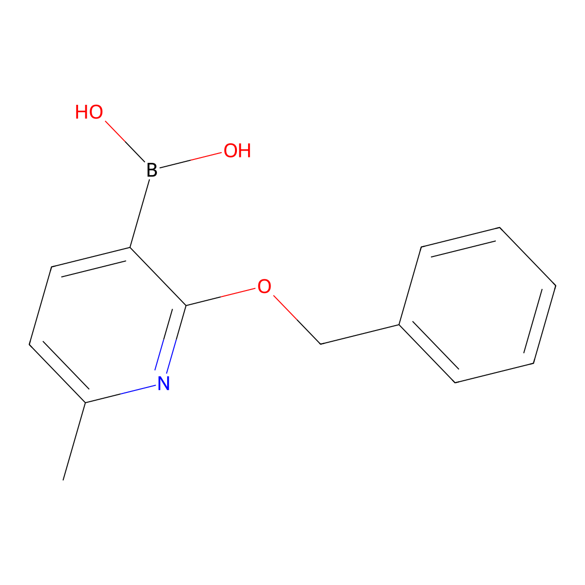 [2-(Benzyloxy)-6-methylpyridin-3-yl]boronic acid molecular structure, CAS 2377610-37-0