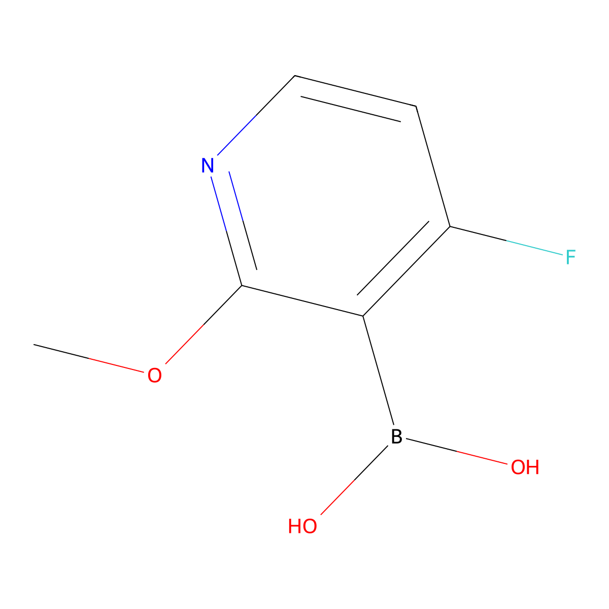4-Fluoro-2-methoxypyridine-3-boronic acid molecular structure, CAS 2377610-44-9