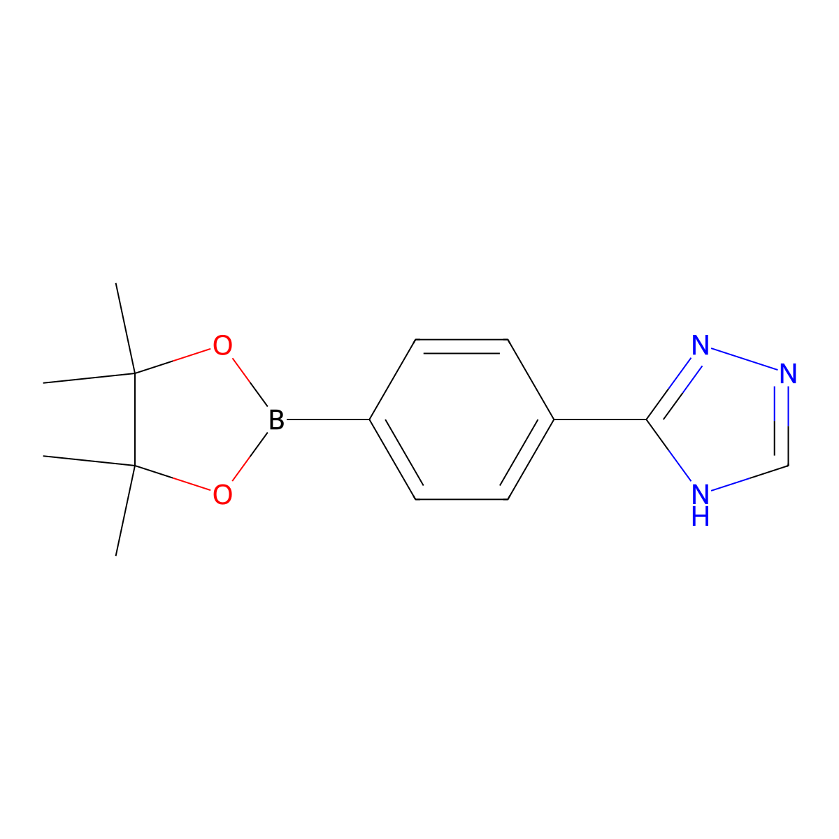 3-[4-(Tetramethyl-1,3,2-dioxaborolan-2-yl)phenyl]-4h-1,2,4-triazole molecular structure, CAS 2377610-67-6