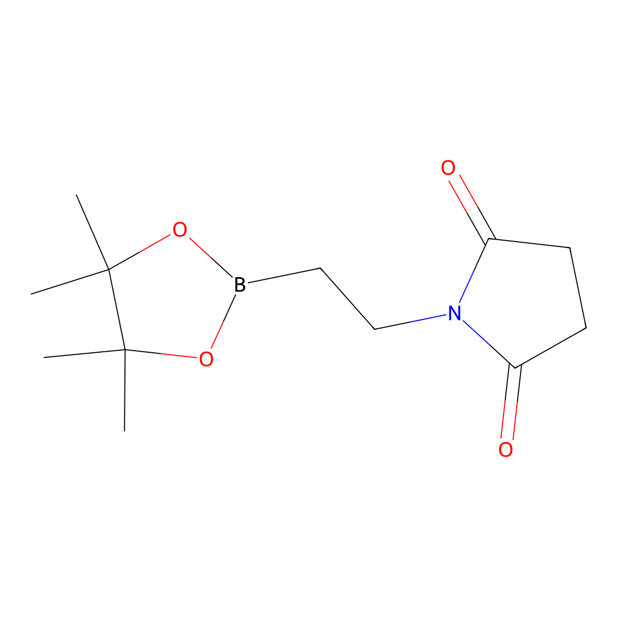1-[2-(Tetramethyl-1,3,2-dioxaborolan-2-yl)ethyl]pyrrolidine-2,5-dione molecular structure, CAS 2377610-70-1