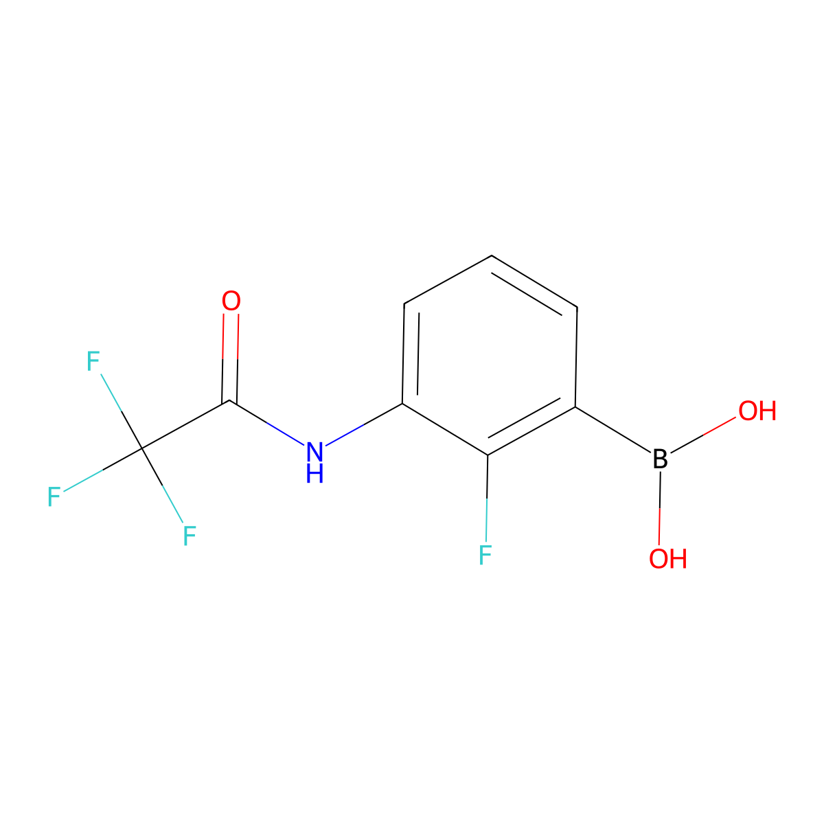 2-Fluoro-3-(trifluoroacetamido)phenylboronic acid molecular structure, CAS 2377610-93-8
