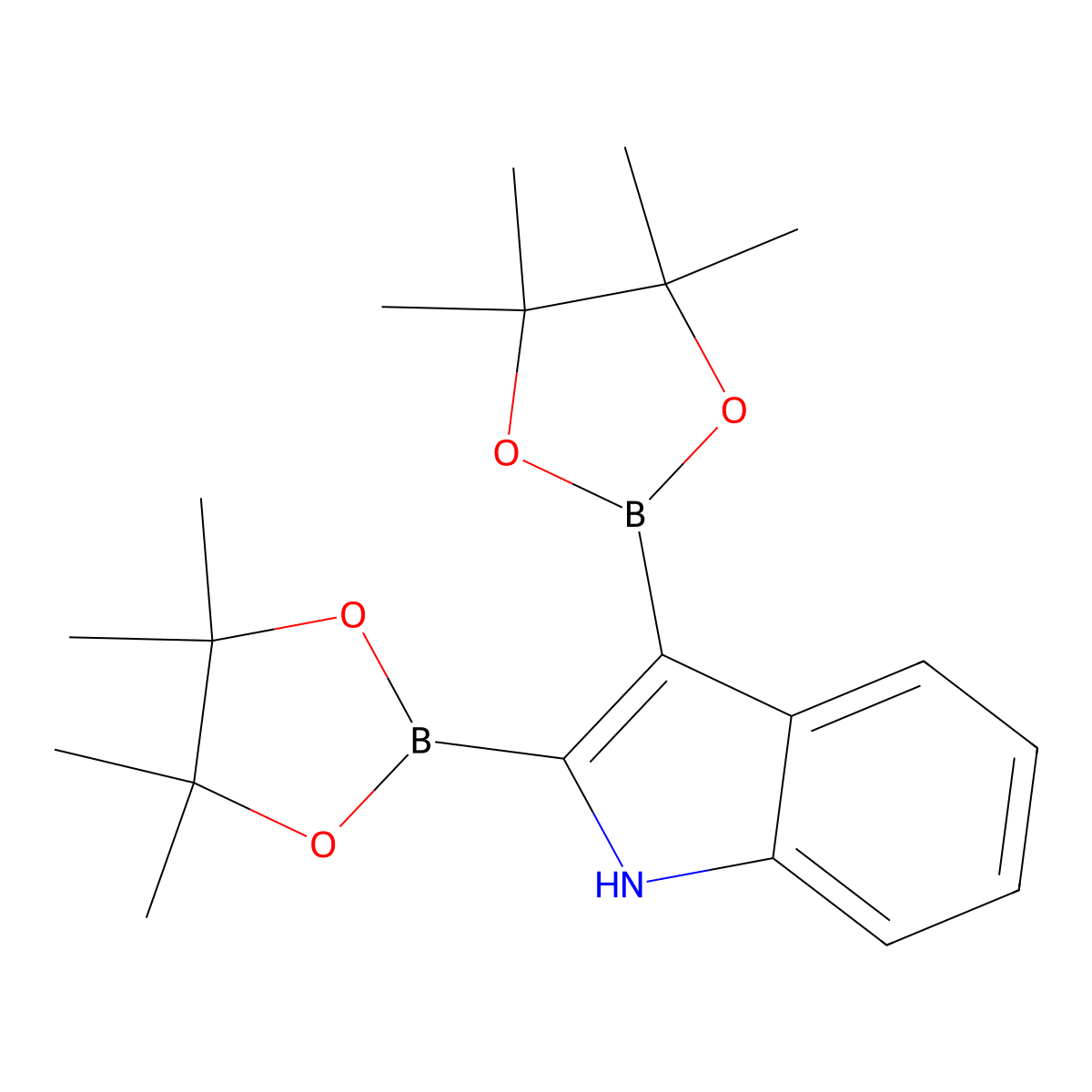 2,3-Bis(4,4,5,5-tetramethyl-1,3,2-dioxaborolan-2-yl)-1H-indole molecular structure, CAS 2377610-94-9