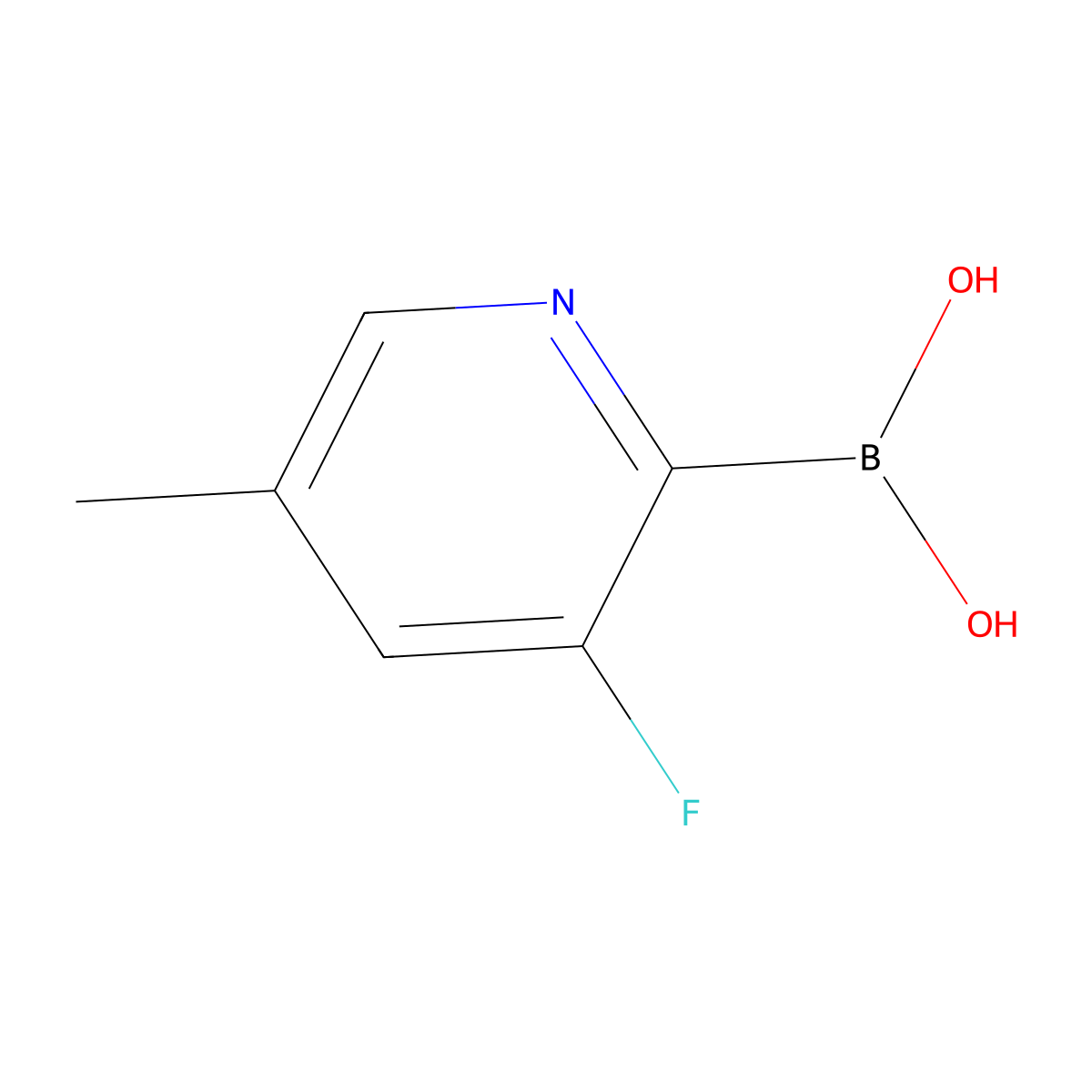 (3-Fluoro-5-methylpyridin-2-yl)boronic acid molecular structure, CAS 2377611-02-2
