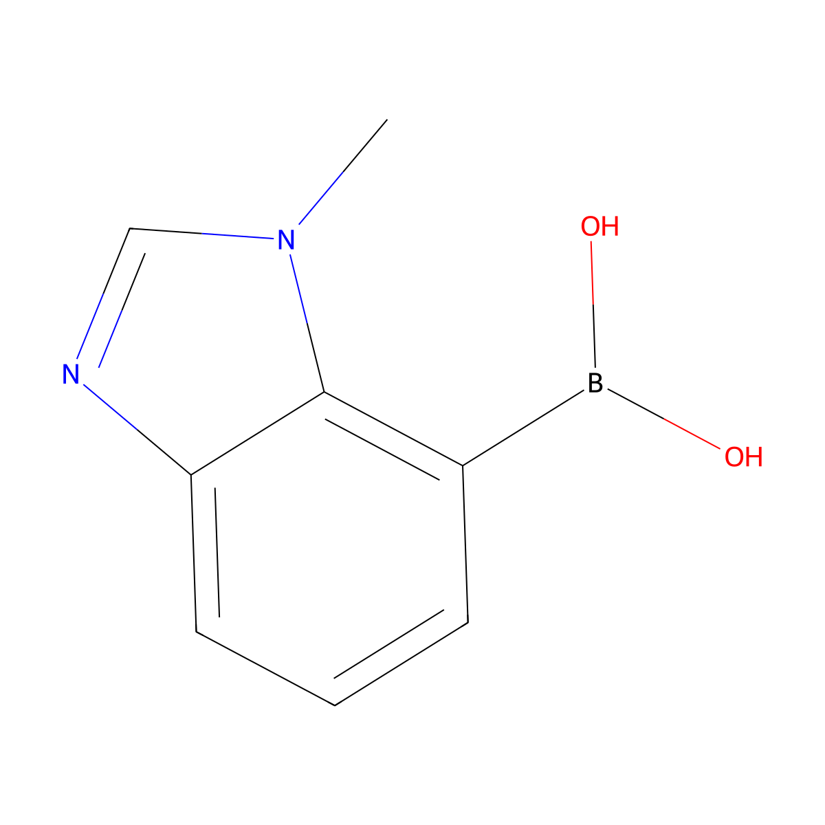 (1-Methyl-1h-1,3-benzodiazol-7-yl)boronic acid molecular structure, CAS 2377611-07-7