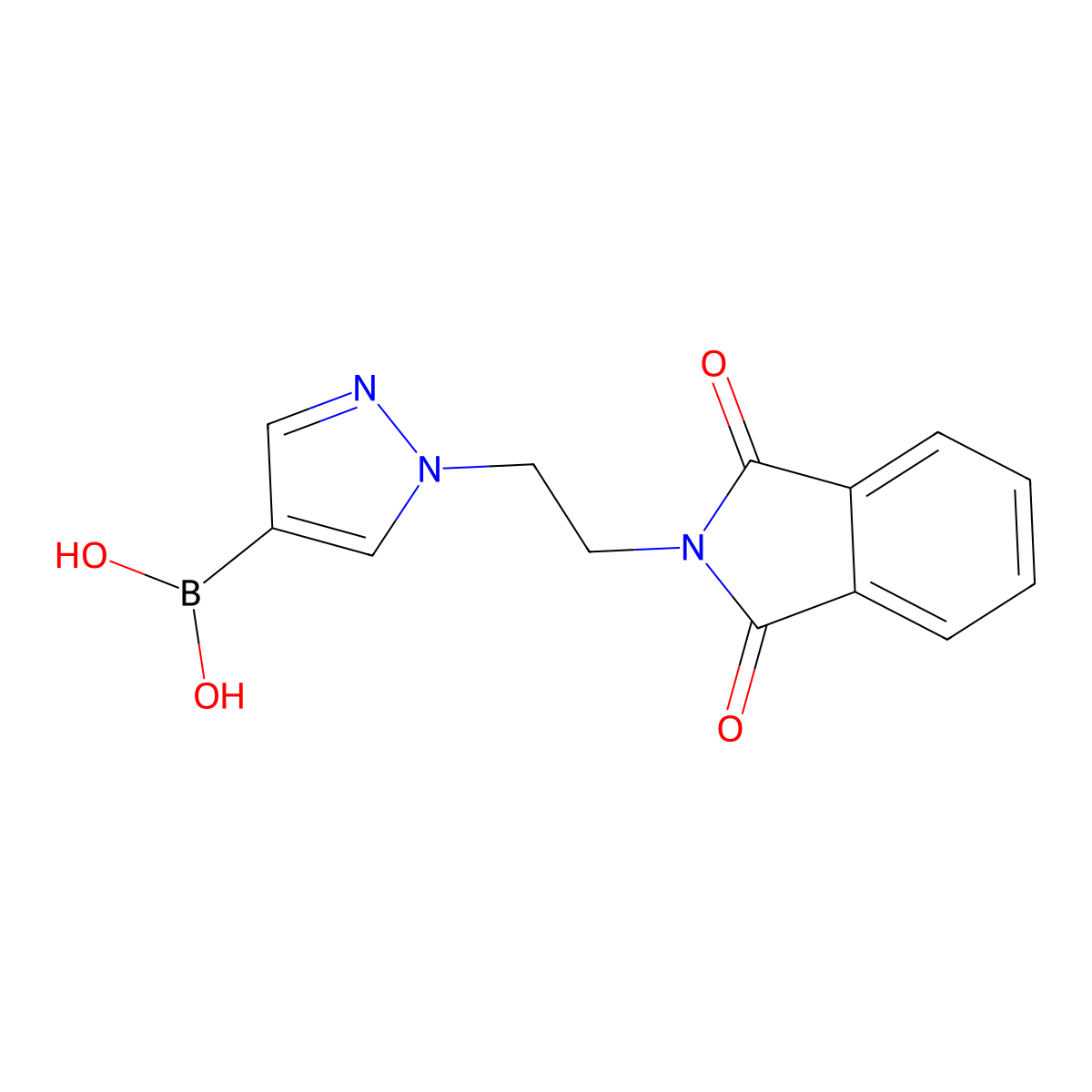 1-[2-(1,3-Dioxoisoindol-2-yl)ethyl]pyrazole-4-boronic acid molecular structure, CAS 2377611-09-9