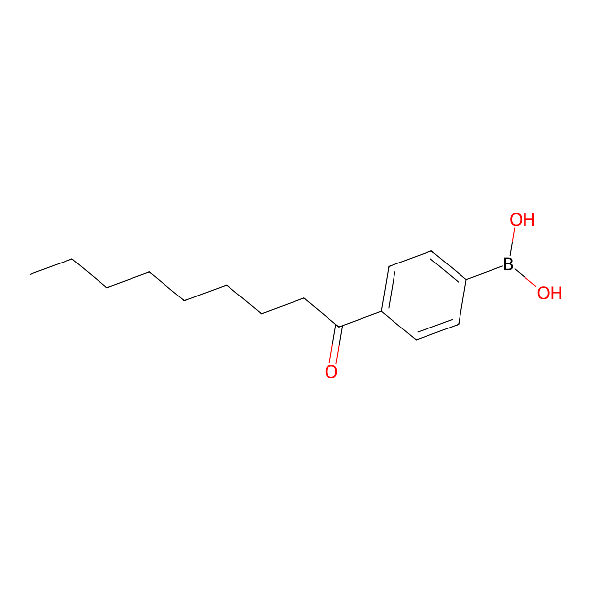 4-Nonanoylphenylboronic acid molecular structure, CAS 2377611-17-9