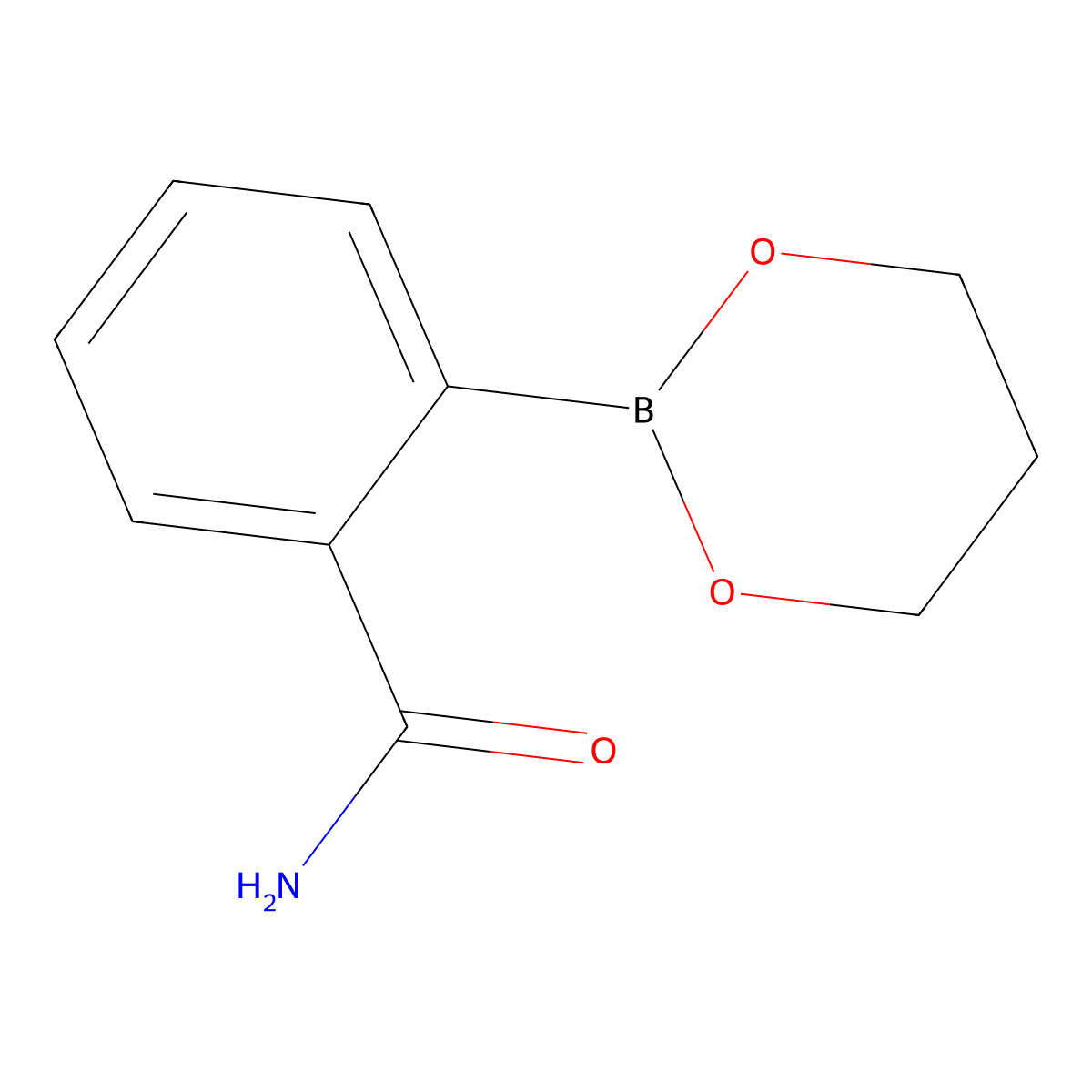 2-(1,3,2-Dioxaborinan-2-yl)benzamide molecular structure, CAS 2377611-18-0