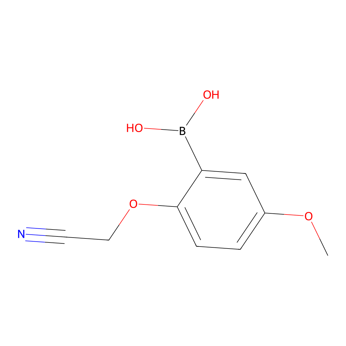 [2-(Cyanomethoxy)-5-methoxyphenyl]boronic acid molecular structure, CAS 2377611-19-1