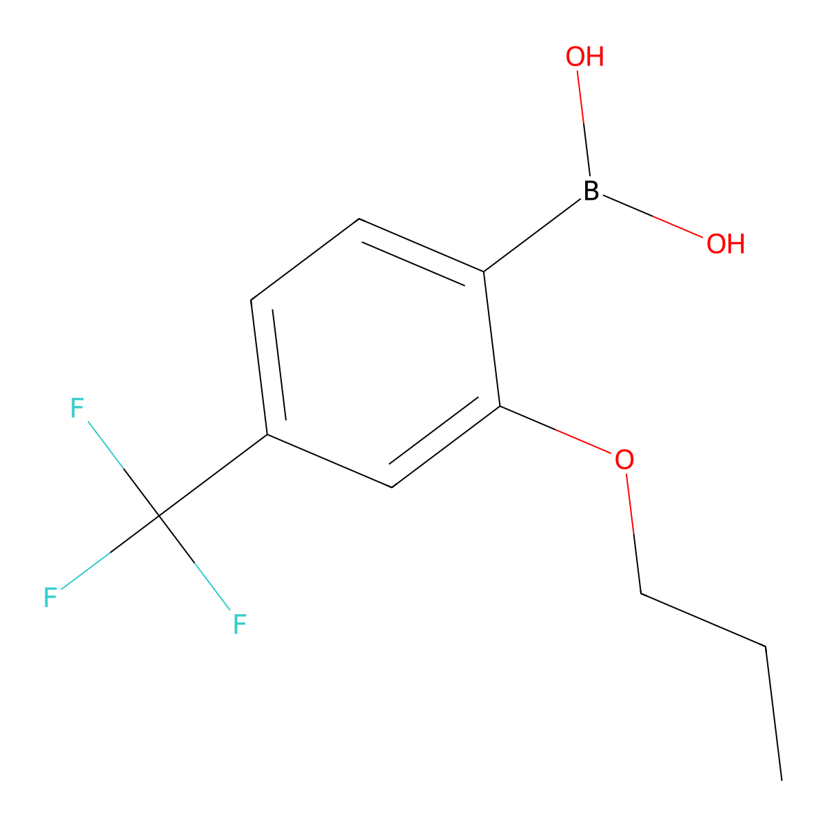 2-Propoxy-4-(trifluoromethyl)phenylboronic acid molecular structure, CAS 2377611-21-5