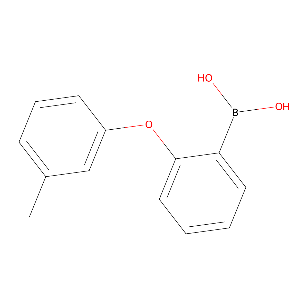 2-(3-Methylphenoxy)phenylboronic acid molecular structure, CAS 2377611-29-3