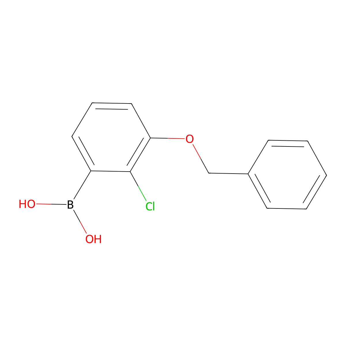 3-(Benzyloxy)-2-chlorophenylboronic acid molecular structure, CAS 2377611-50-0