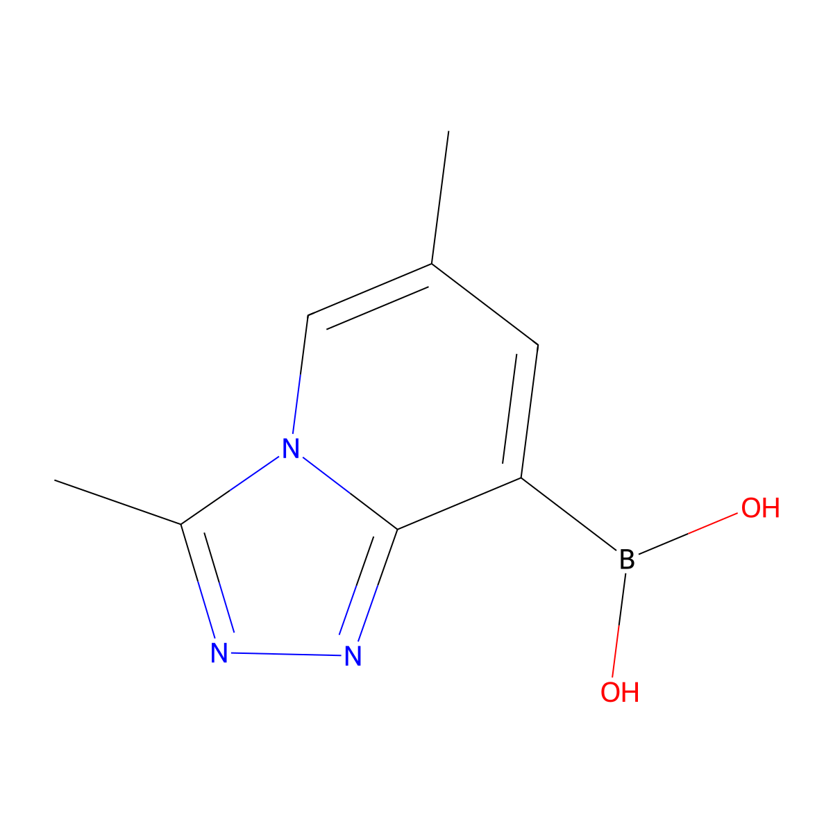 {3,6-Dimethyl-[1,2,4]triazolo[4,3-a]pyridin-8-yl}boronic acid molecular structure, CAS 2377611-60-2