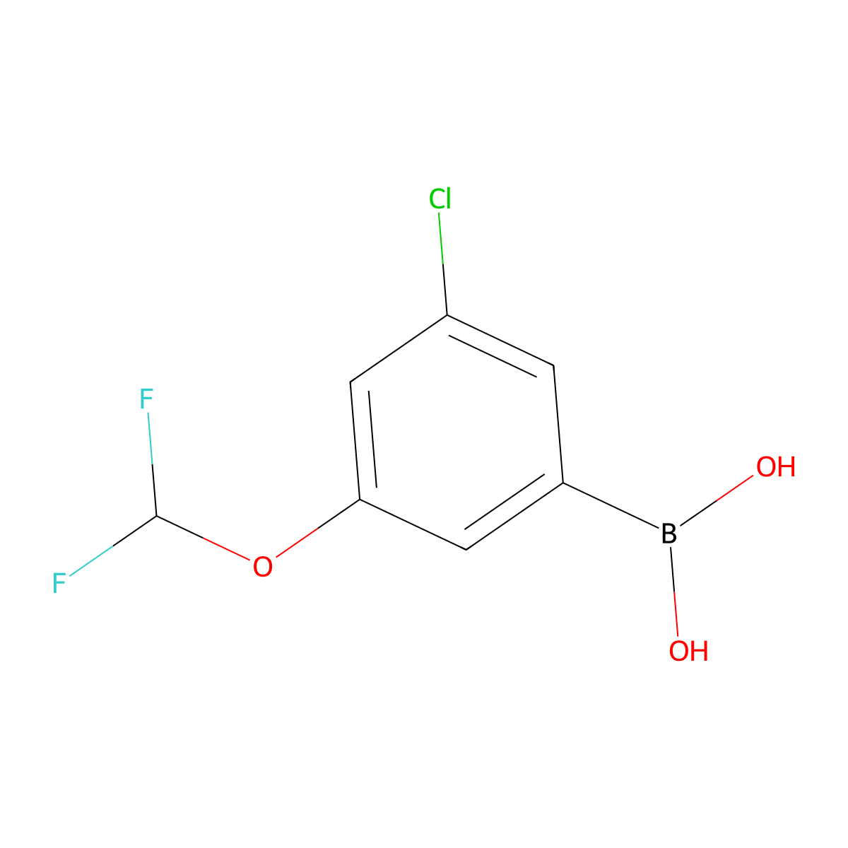 [3-Chloro-5-(difluoromethoxy)phenyl]boronic acid molecular structure, CAS 2377611-72-6