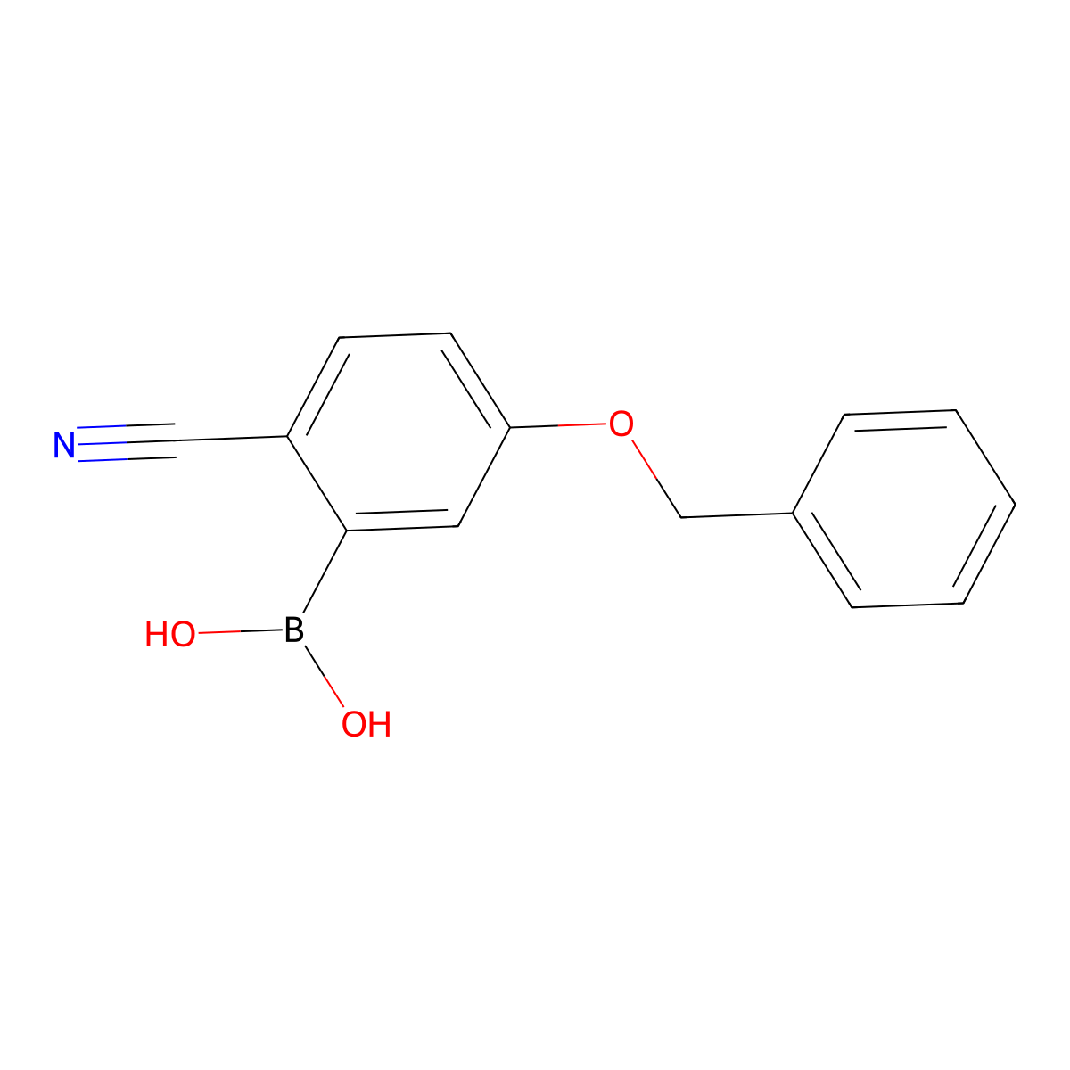 5-(Benzyloxy)-2-cyanophenylboronic acid molecular structure, CAS 2377611-78-2