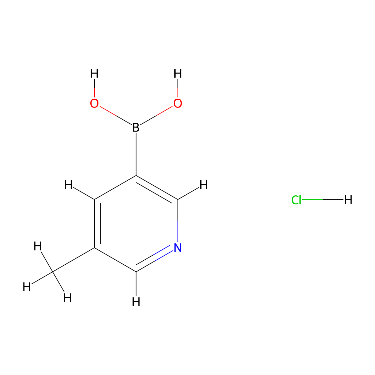 5-Methylpyridine-3-boronic acid hydrochloride molecular structure, CAS 2377611-80-6