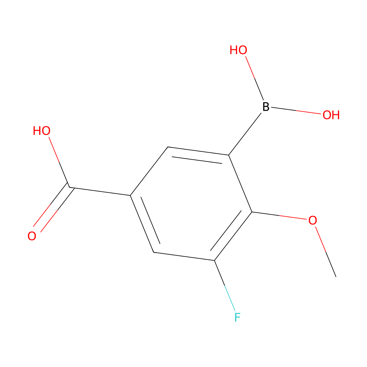 3-(Dihydroxyboranyl)-5-fluoro-4-methoxybenzoic acid molecular structure, CAS 2377611-85-1
