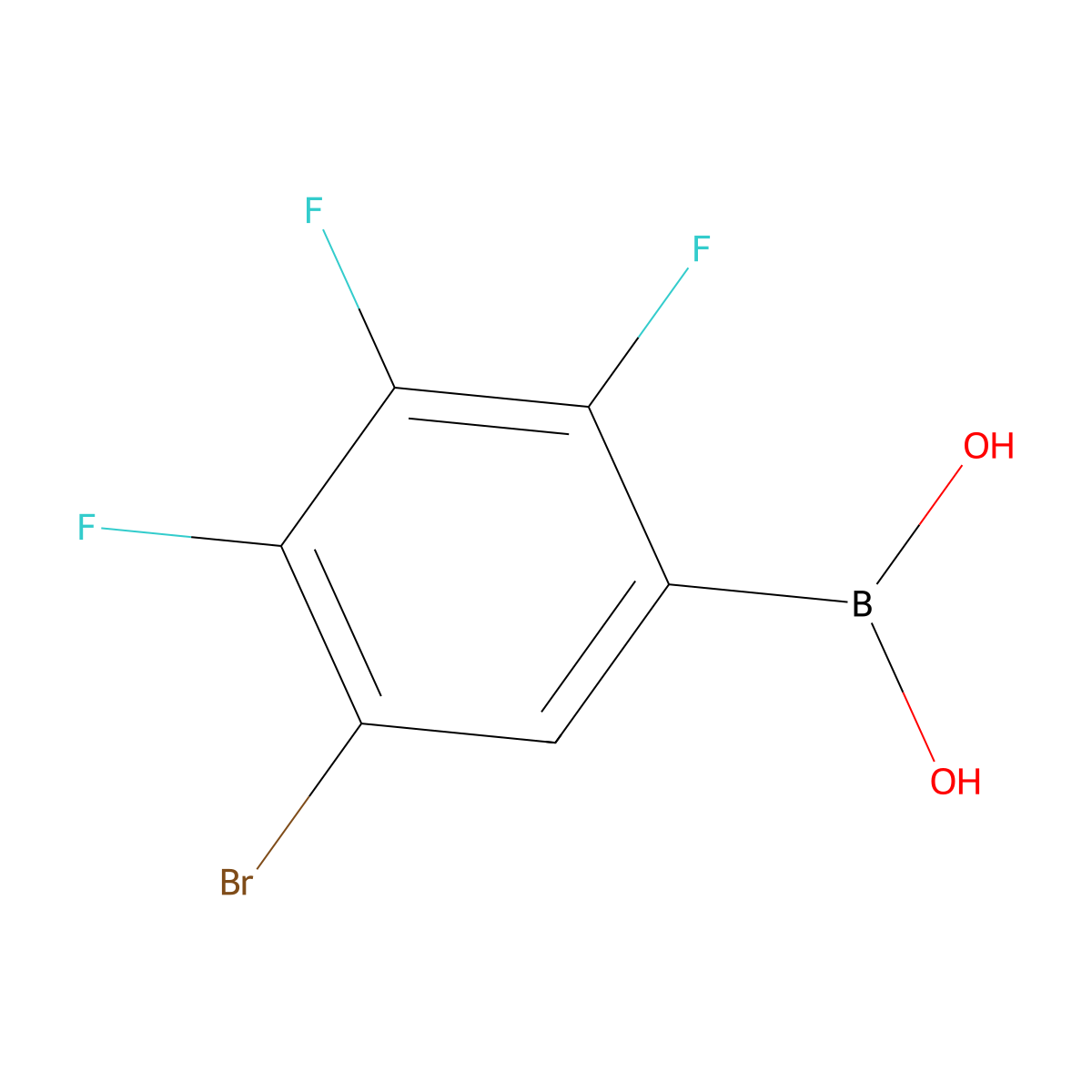 5-Bromo-2,3,4-trifluorophenylboronic acid molecular structure, CAS 2377611-88-4