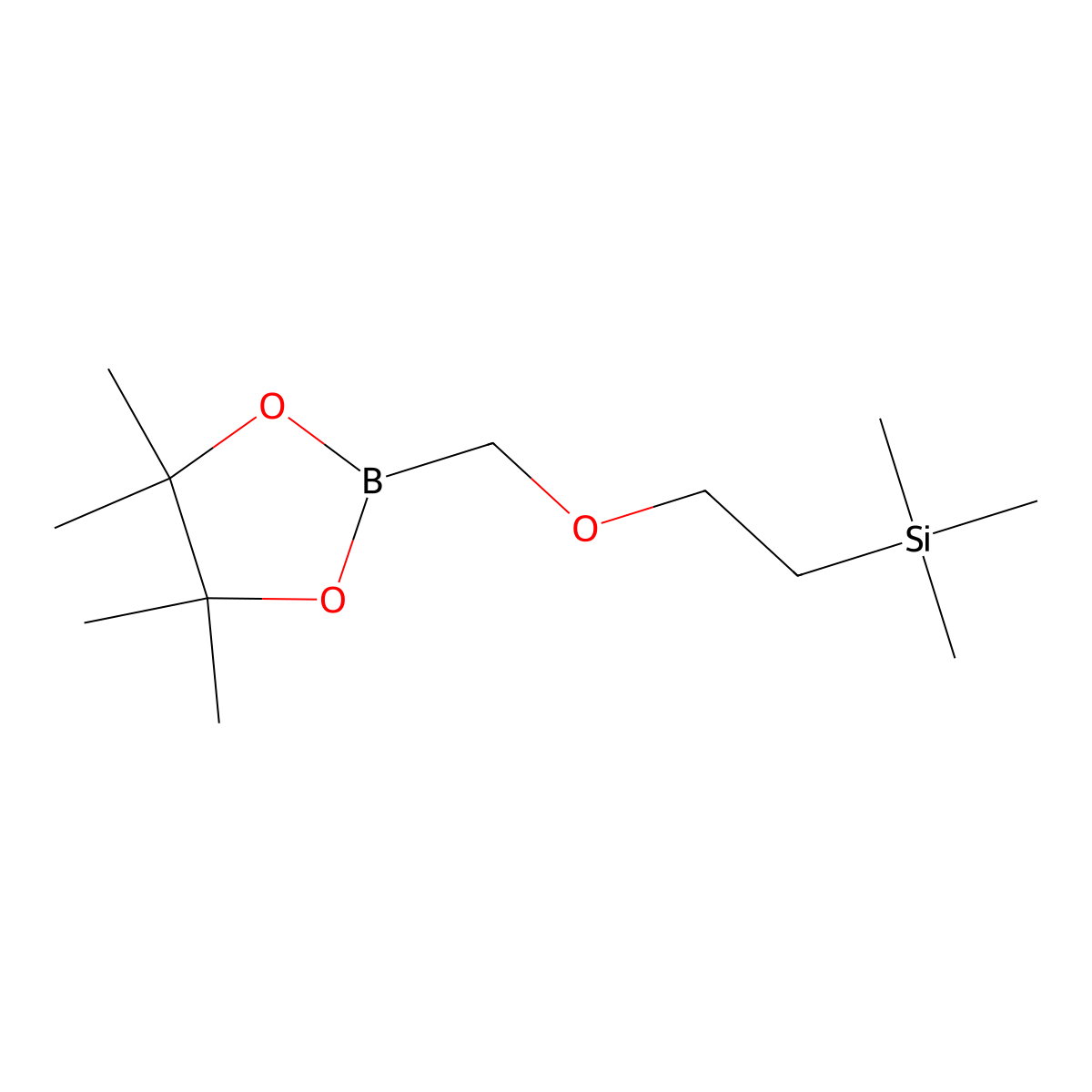 2-(Trimethylsilyl)ethoxylmethylboronic acid pinacol ester molecular structure, CAS 2377611-96-4