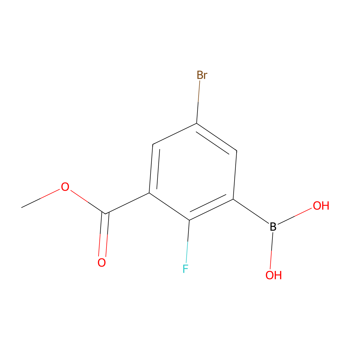 [5-Bromo-2-fluoro-3-(methoxycarbonyl)phenyl]boronic acid molecular structure, CAS 2377612-08-1