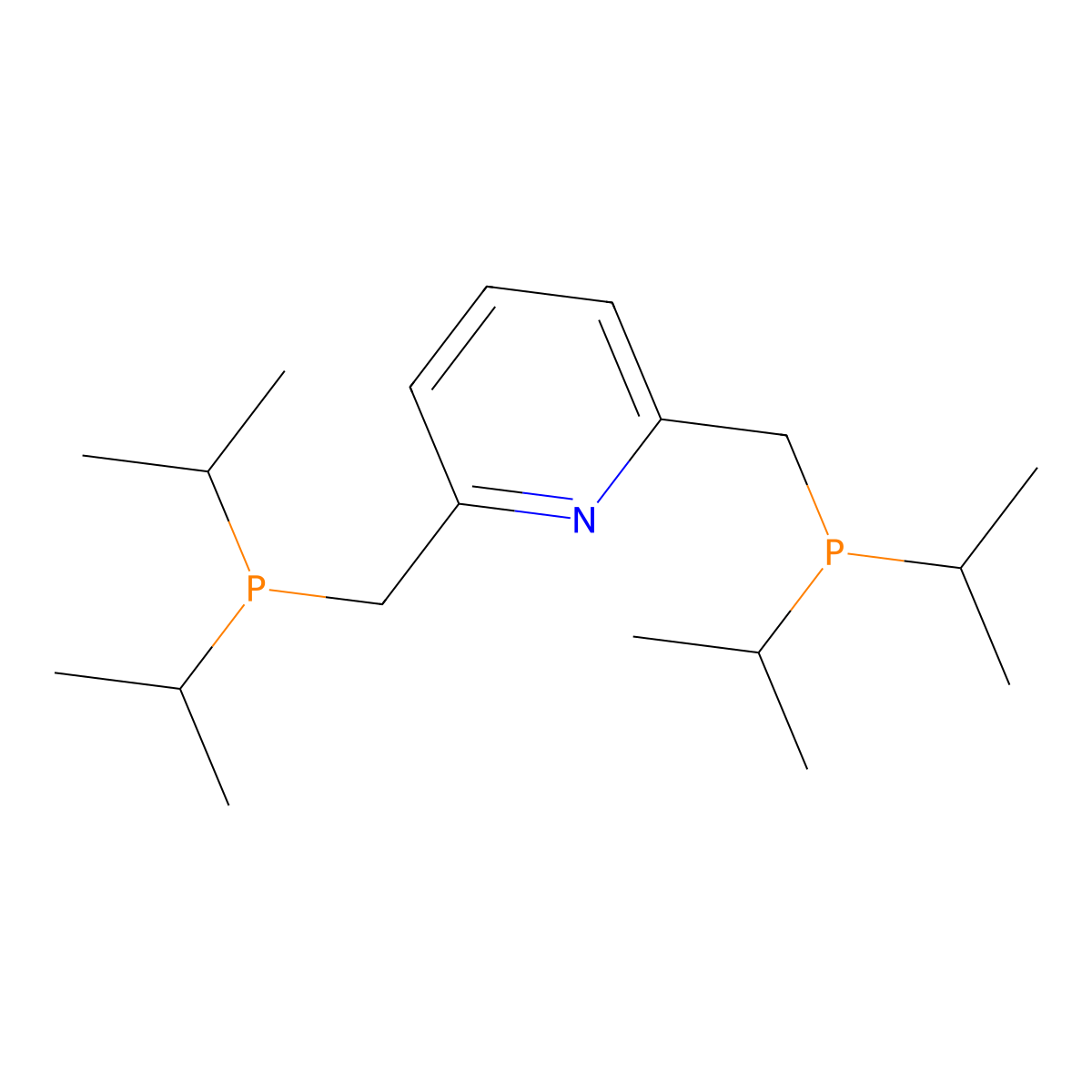 2,6-Bis((diisopropylphosphino)methyl)pyridine molecular structure, CAS 237763-65-4