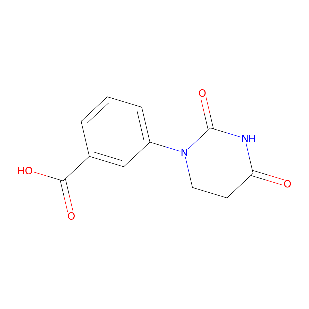 3-(2,4-Dioxotetrahydropyrimidin-1(2H)-YL)benzoic acid molecular structure, CAS 2377644-59-0
