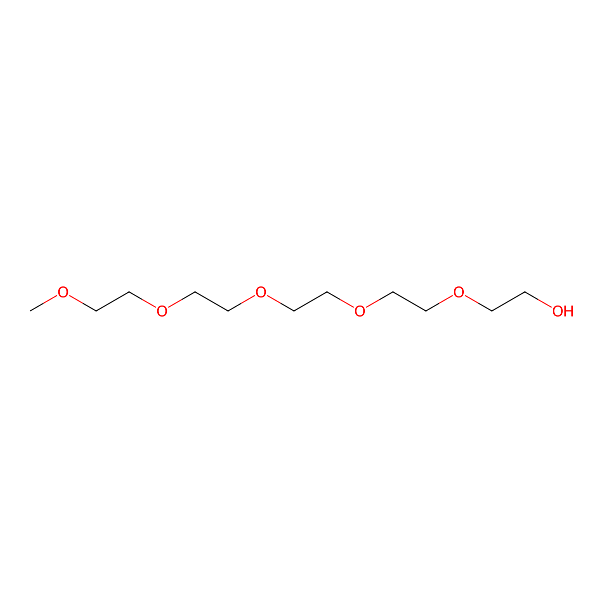 Pentaethylene glycol monomethyl ether molecular structure, CAS 23778-52-1