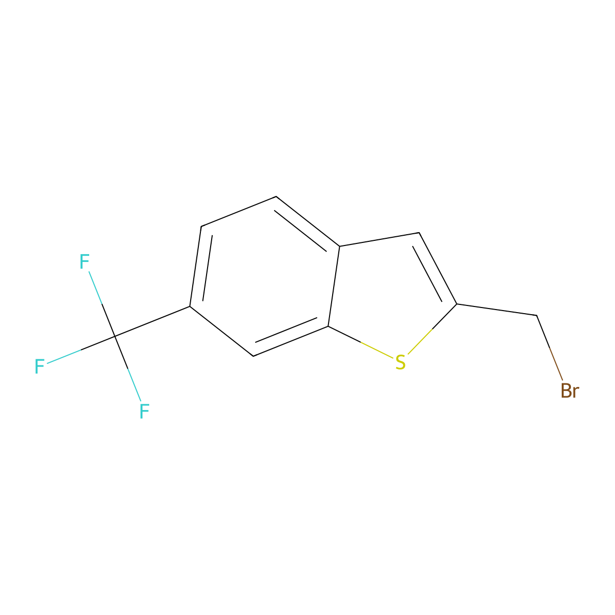 2-(Bromomethyl)-6-(trifluoromethyl)benzothiophene molecular structure, CAS 2377846-67-6