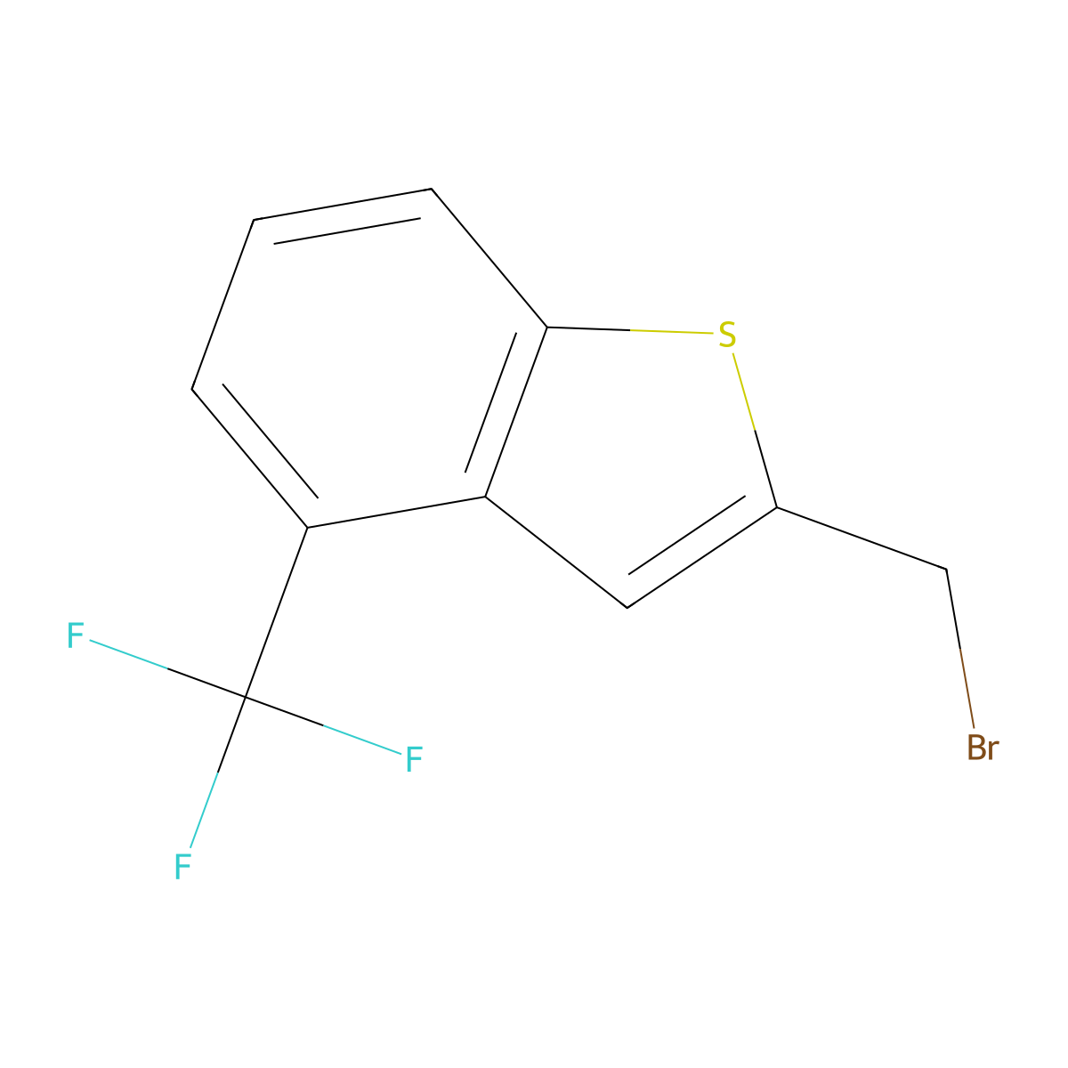 2-(Bromomethyl)-4-(trifluoromethyl)benzothiophene molecular structure, CAS 2377846-69-8