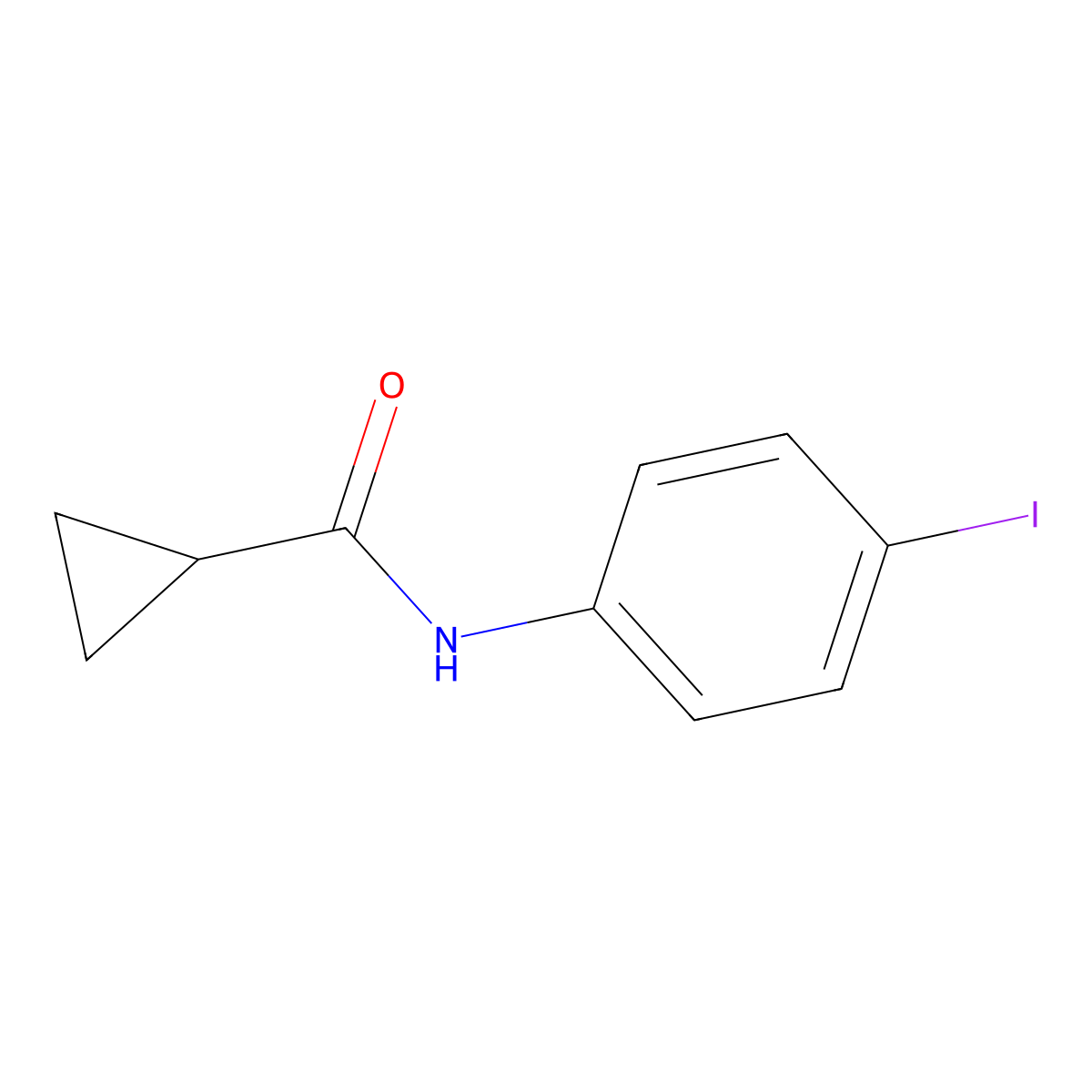 N-(4-iodophenyl)cyclopropanecarboxamide molecular structure, CAS 23779-17-1