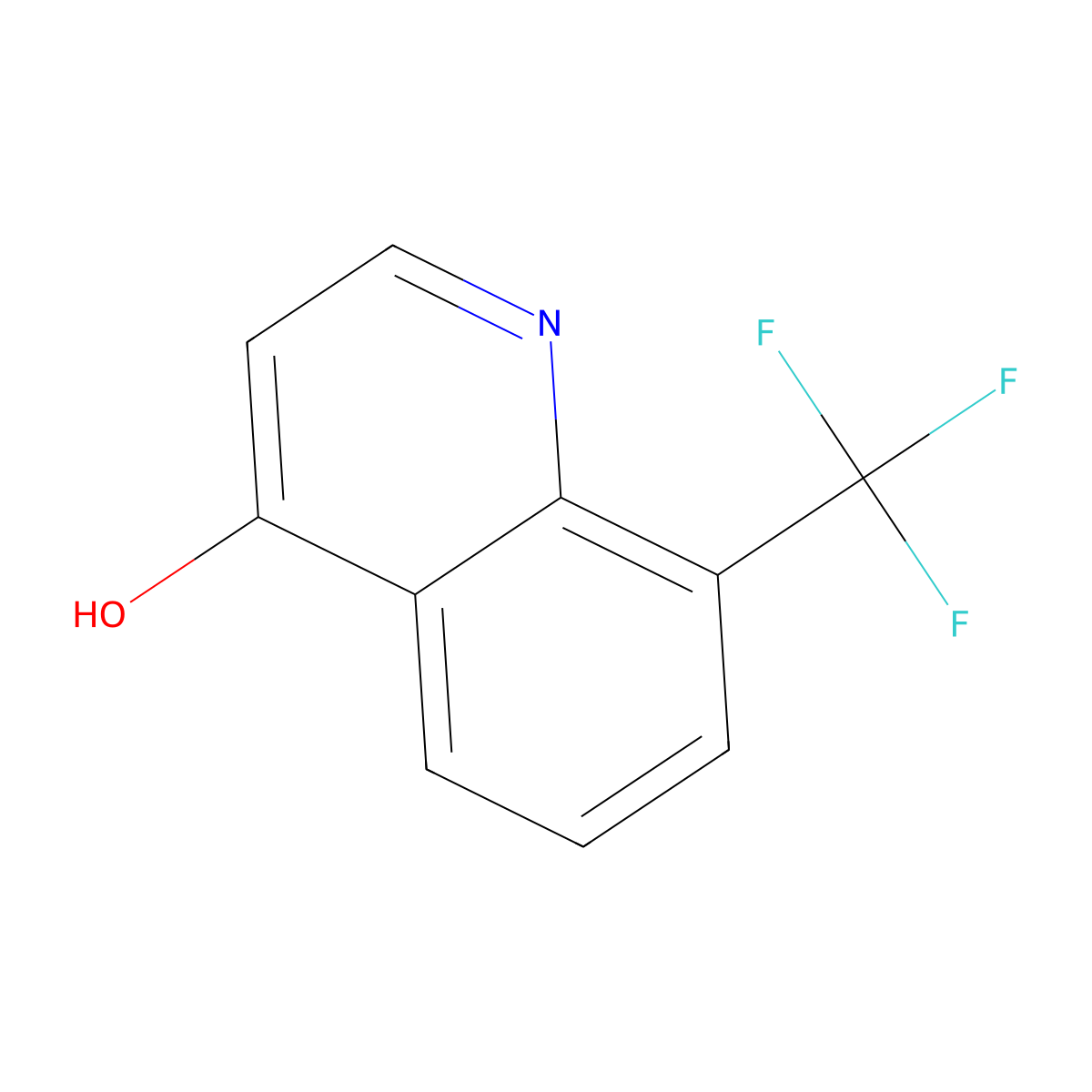 8-(Trifluoromethyl)quinolin-4-ol molecular structure, CAS 23779-96-6