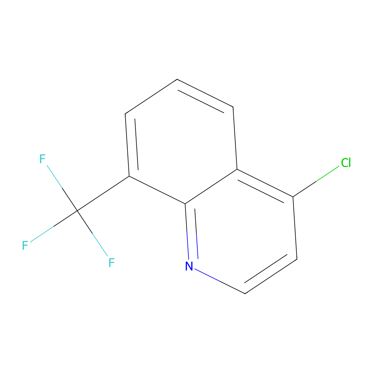 4-Chloro-8-(trifluoromethyl)quinoline molecular structure, CAS 23779-97-7