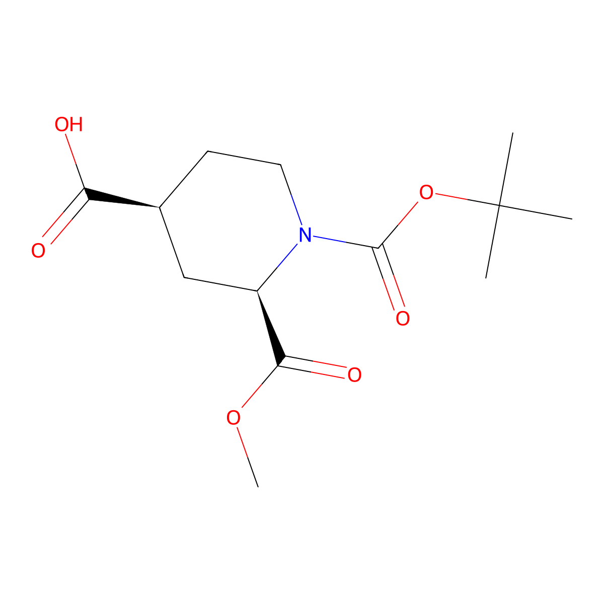 (2R,4S)-1-(tert-butoxycarbonyl)-2-(methoxycarbonyl)piperidine-4-carboxylic acid molecular structure, CAS 2377904-92-0