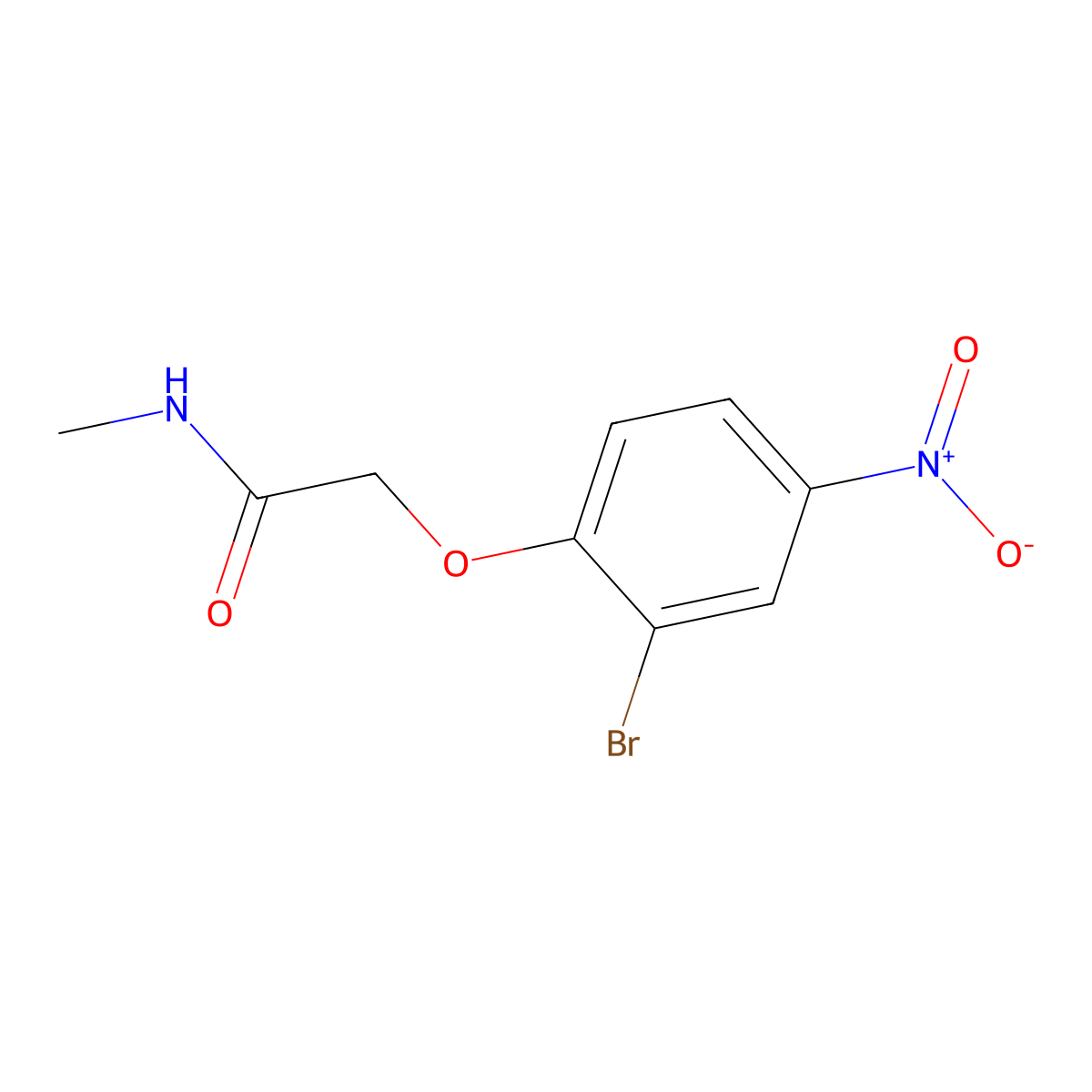 2-(2-Bromo-4-nitrophenoxy)-N-methylacetamide molecular structure, CAS 2377920-19-7