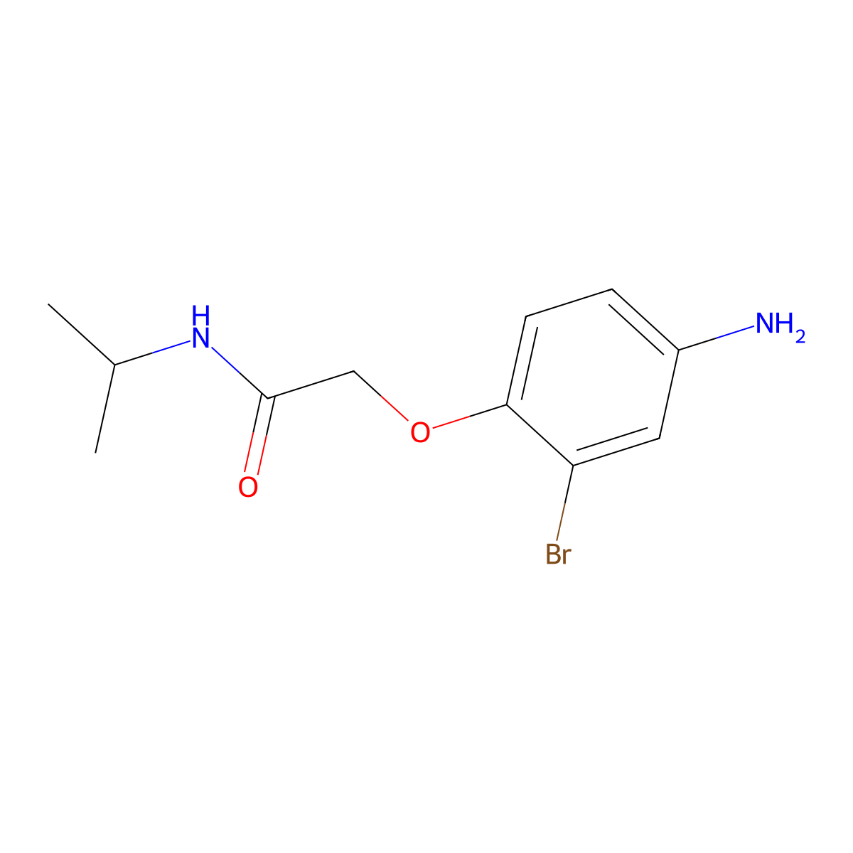 2-(4-Amino-2-bromophenoxy)-N-isopropylacetamide molecular structure, CAS 2377920-21-1