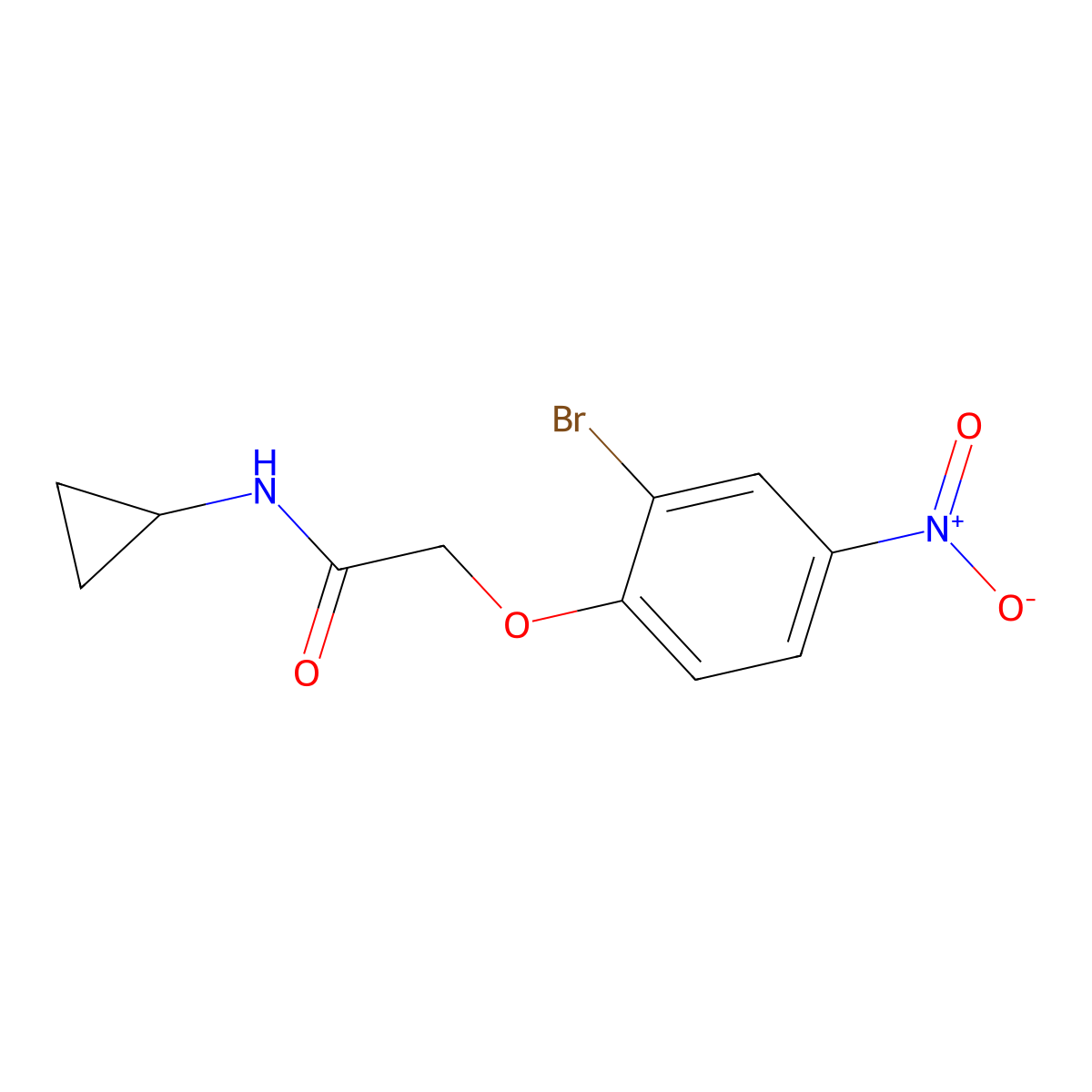 2-(2-Bromo-4-nitrophenoxy)-N-cyclopropylacetamide molecular structure, CAS 2377920-22-2