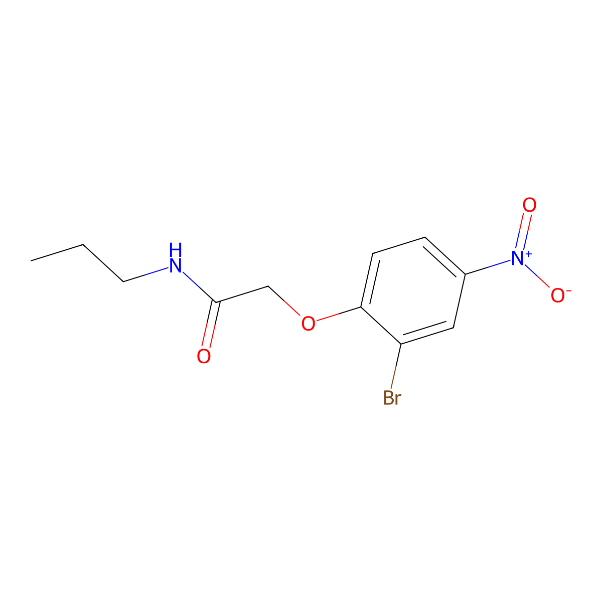2-(2-Bromo-4-nitrophenoxy)-N-propylacetamide molecular structure, CAS 2377920-26-6