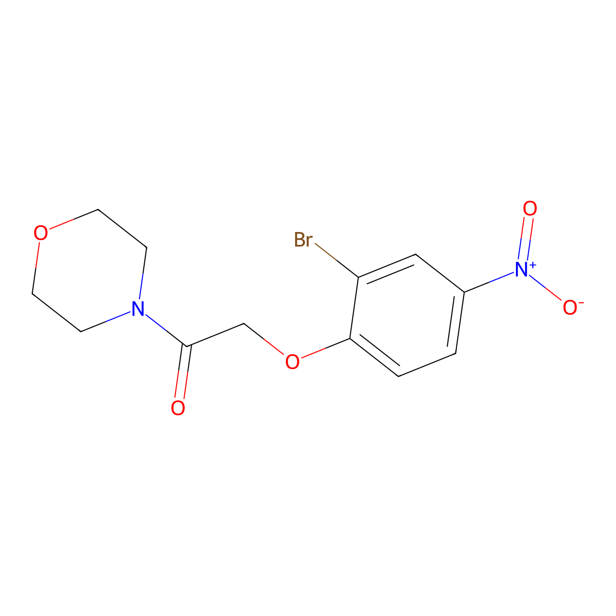 2-(2-Bromo-4-nitrophenoxy)-1-(morpholin-4-yl)ethanone molecular structure, CAS 2377920-27-7