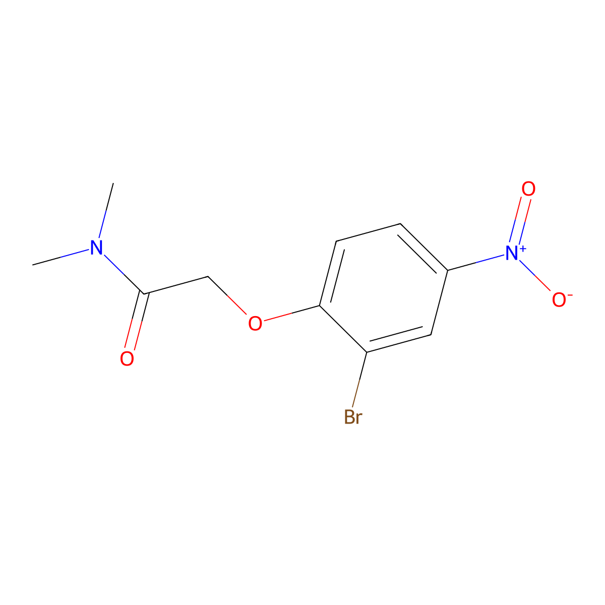 2-(2-Bromo-4-nitrophenoxy)-N,N-dimethylacetamide molecular structure, CAS 2377920-28-8