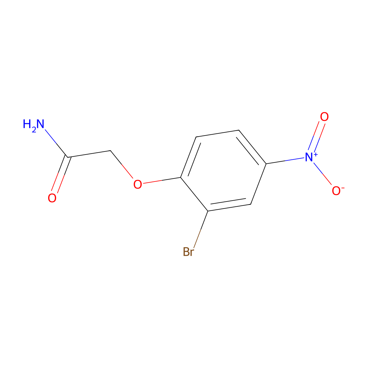 2-(2-Bromo-4-nitrophenoxy)acetamide molecular structure, CAS 2377920-30-2