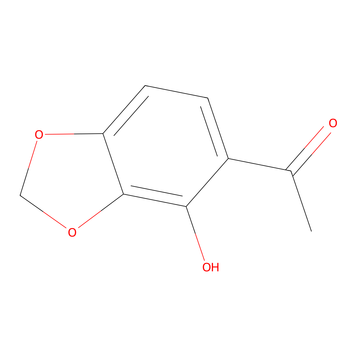 1-(4-Hydroxybenzo[d][1,3]dioxol-5-yl)ethan-1-one molecular structure, CAS 23780-60-1