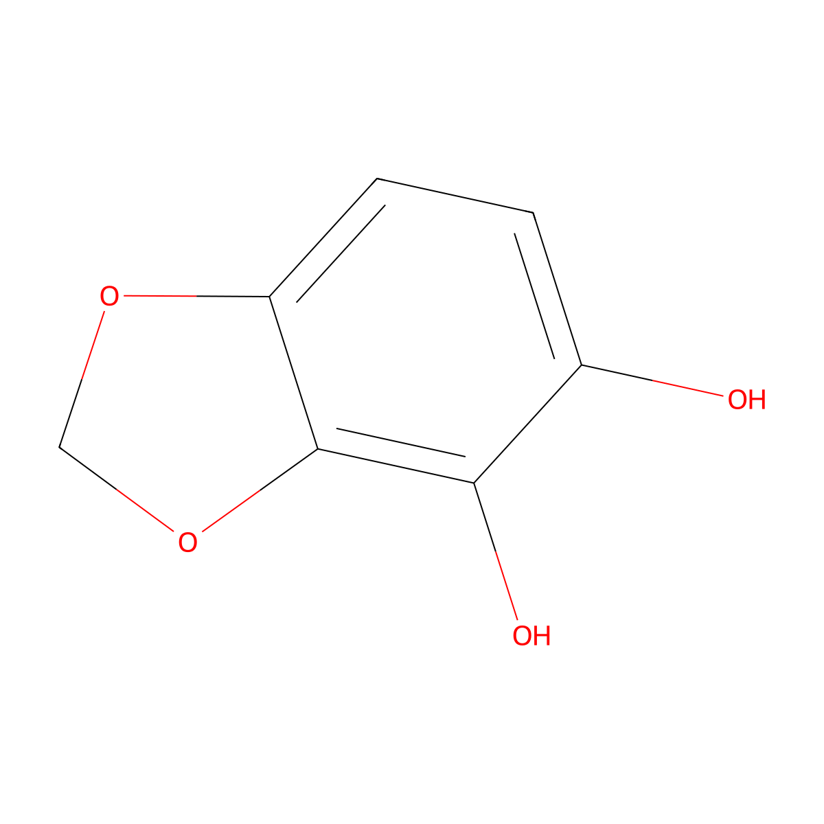 1,3-Benzodioxole-4,5-diol molecular structure, CAS 23780-63-4