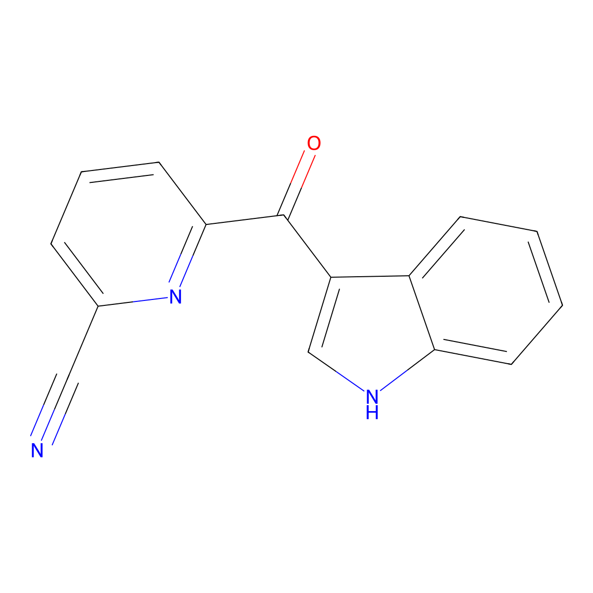 6-(1H-Indole-3-carbonyl)picolinonitrile molecular structure, CAS 2378039-21-3