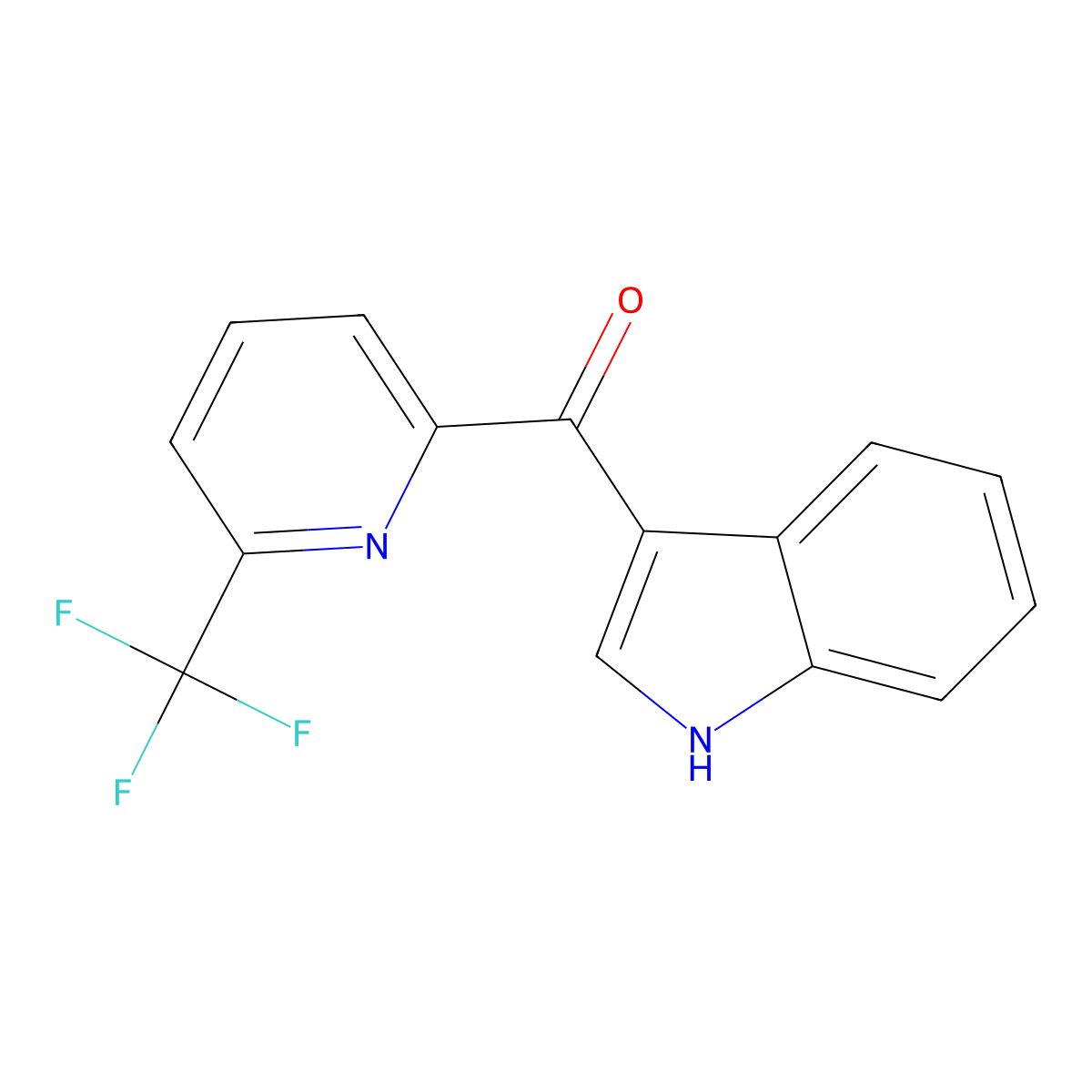 (1H-Indol-3-yl)(6-(trifluoromethyl)pyridin-2-yl)methanone molecular structure, CAS 2378039-23-5