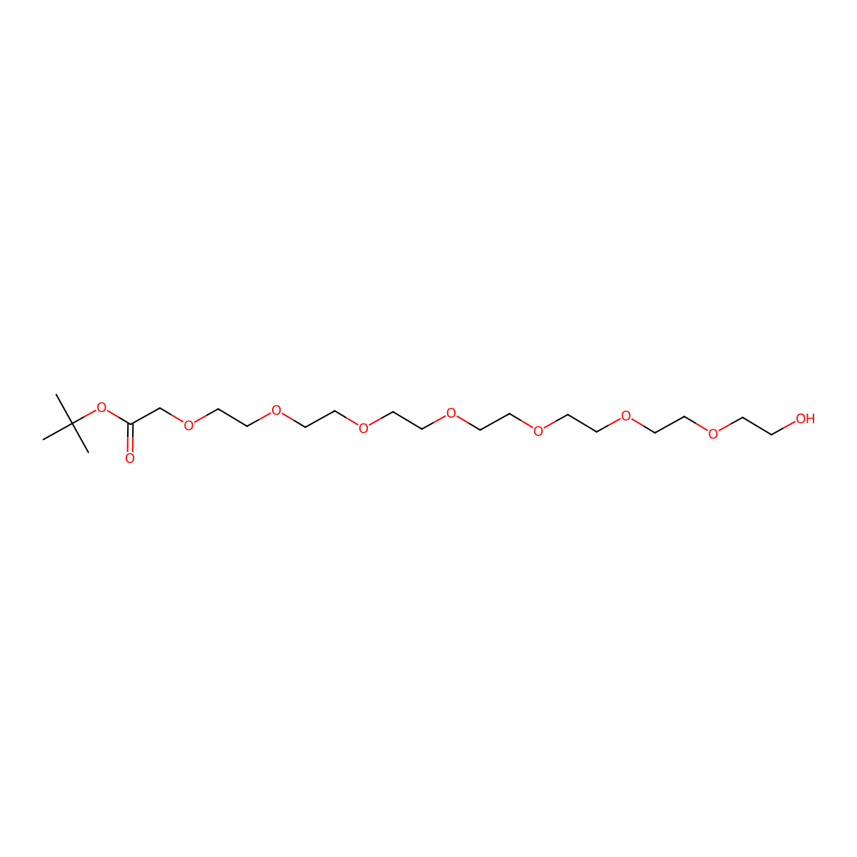 Hydroxy-PEG7-CH2-Boc molecular structure, CAS 2378049-28-4