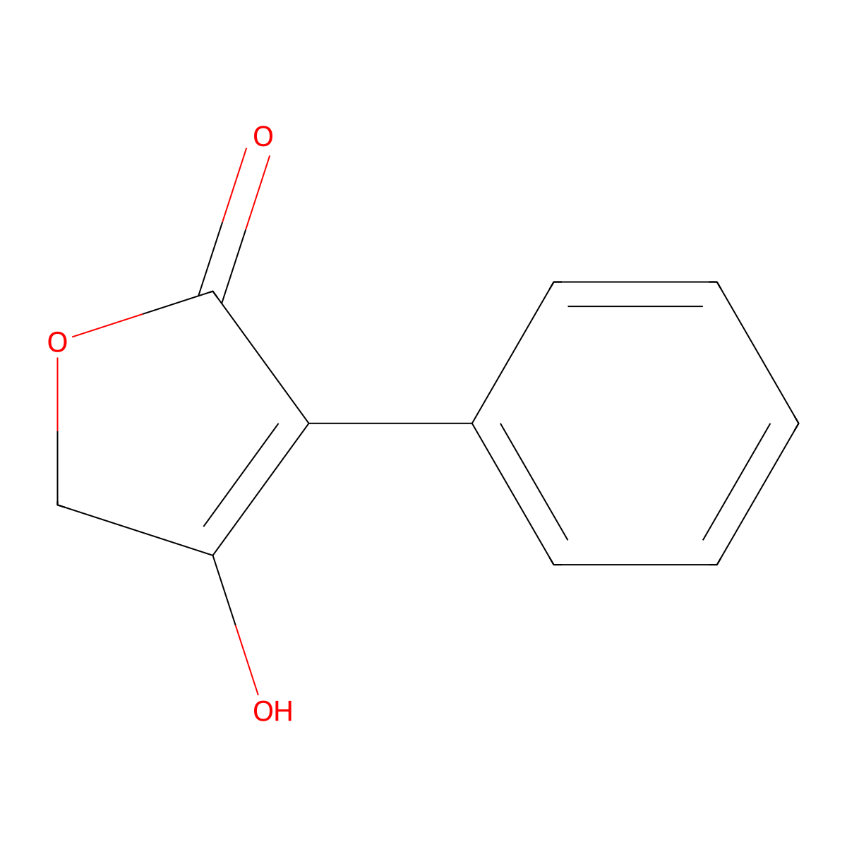 4-Hydroxy-3-phenylfuran-2(5H)-one molecular structure, CAS 23782-85-6