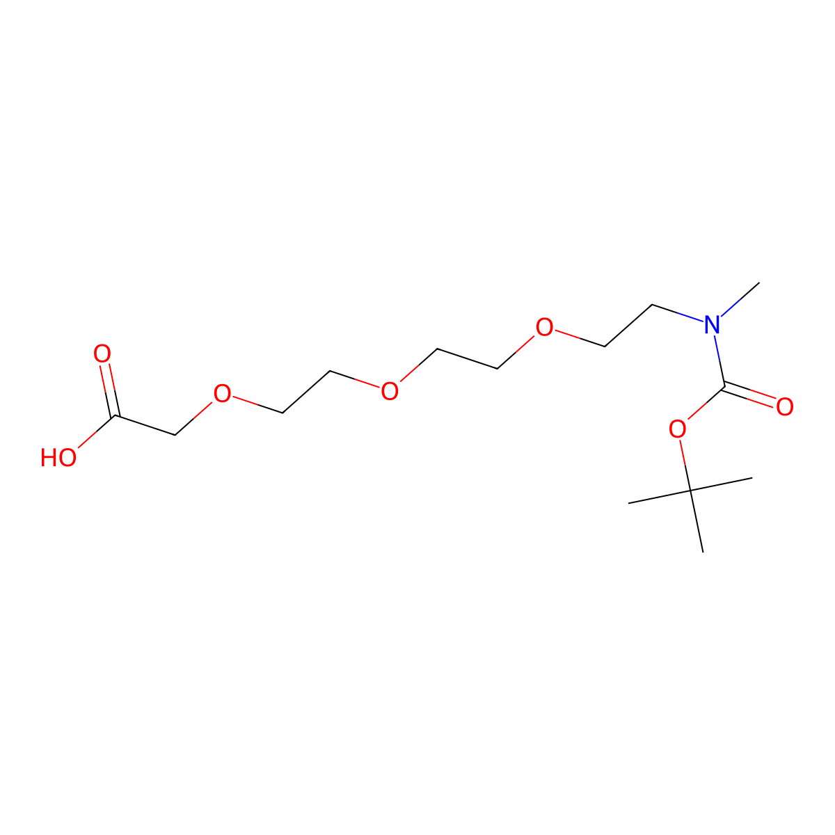 Boc-MeN-PEG3-CH2COOH molecular structure, CAS 2378259-23-3