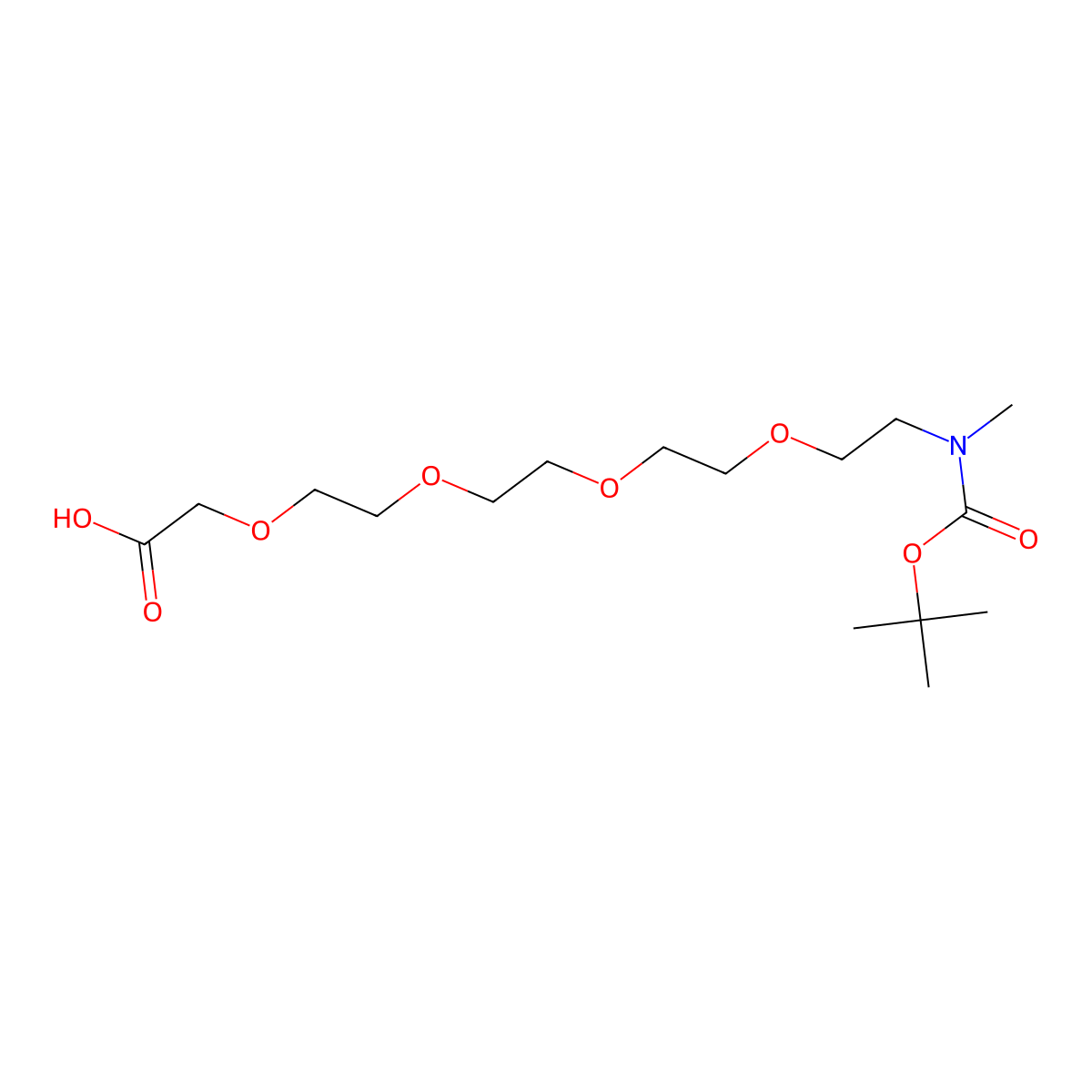 Boc-MeN-PEG4-CH2COOH molecular structure, CAS 2378259-27-7
