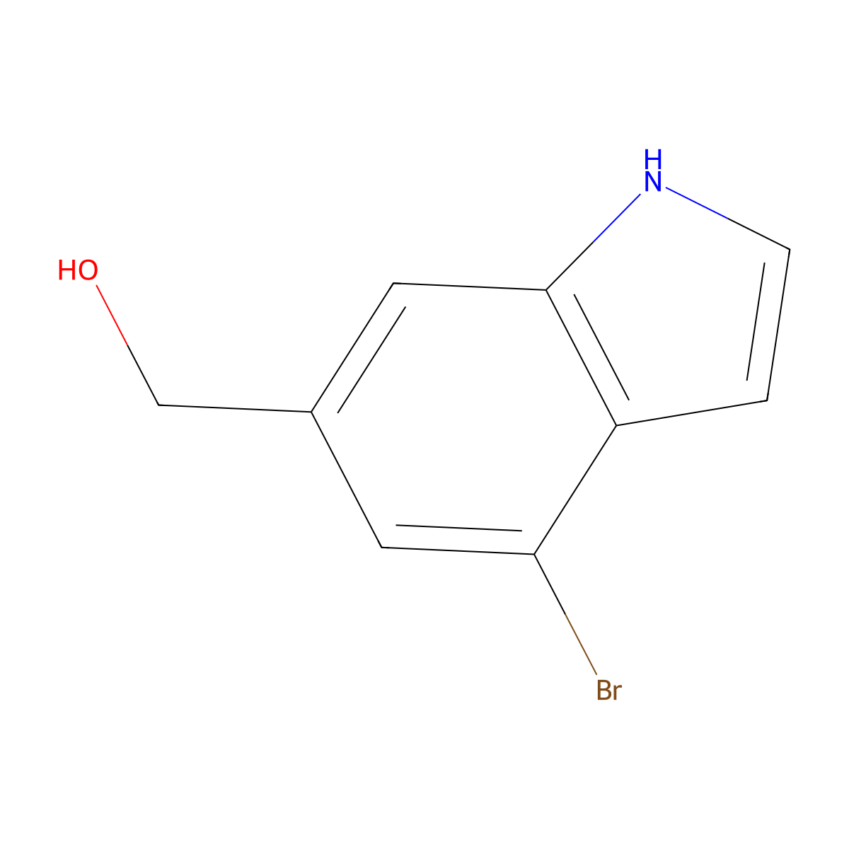 (4-Bromo-1H-indol-6-YL)methanol molecular structure, CAS 2378266-33-0