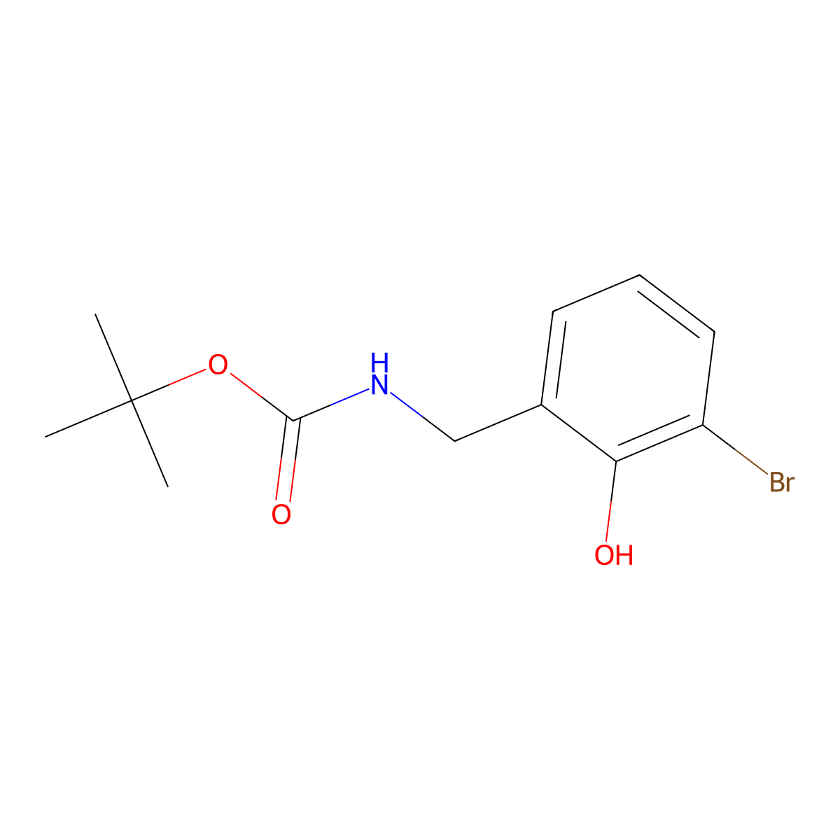 tert-butyl N-[(3-bromo-2-hydroxyphenyl)methyl]carbamate molecular structure, CAS 2378271-30-6